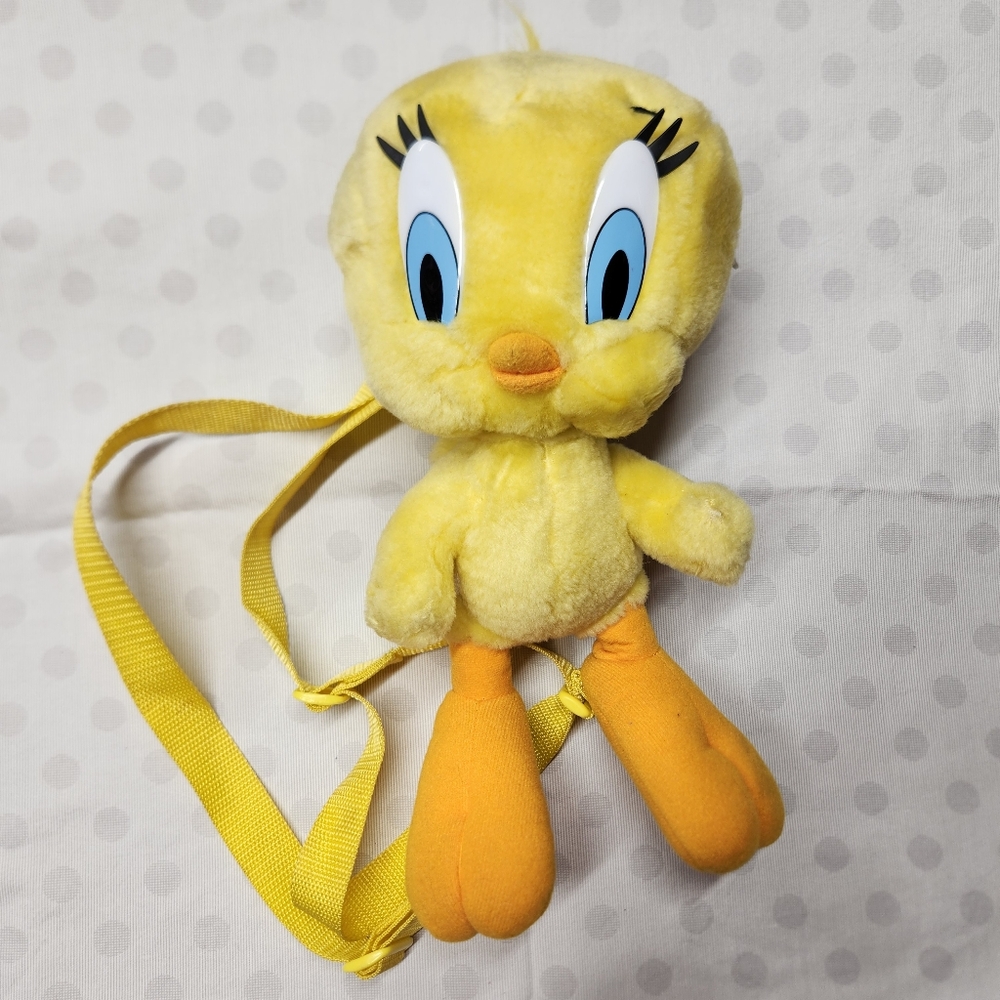 Vintage - Looney Tunes - Tweety Bird - Soft Plush Yellow - Backpack